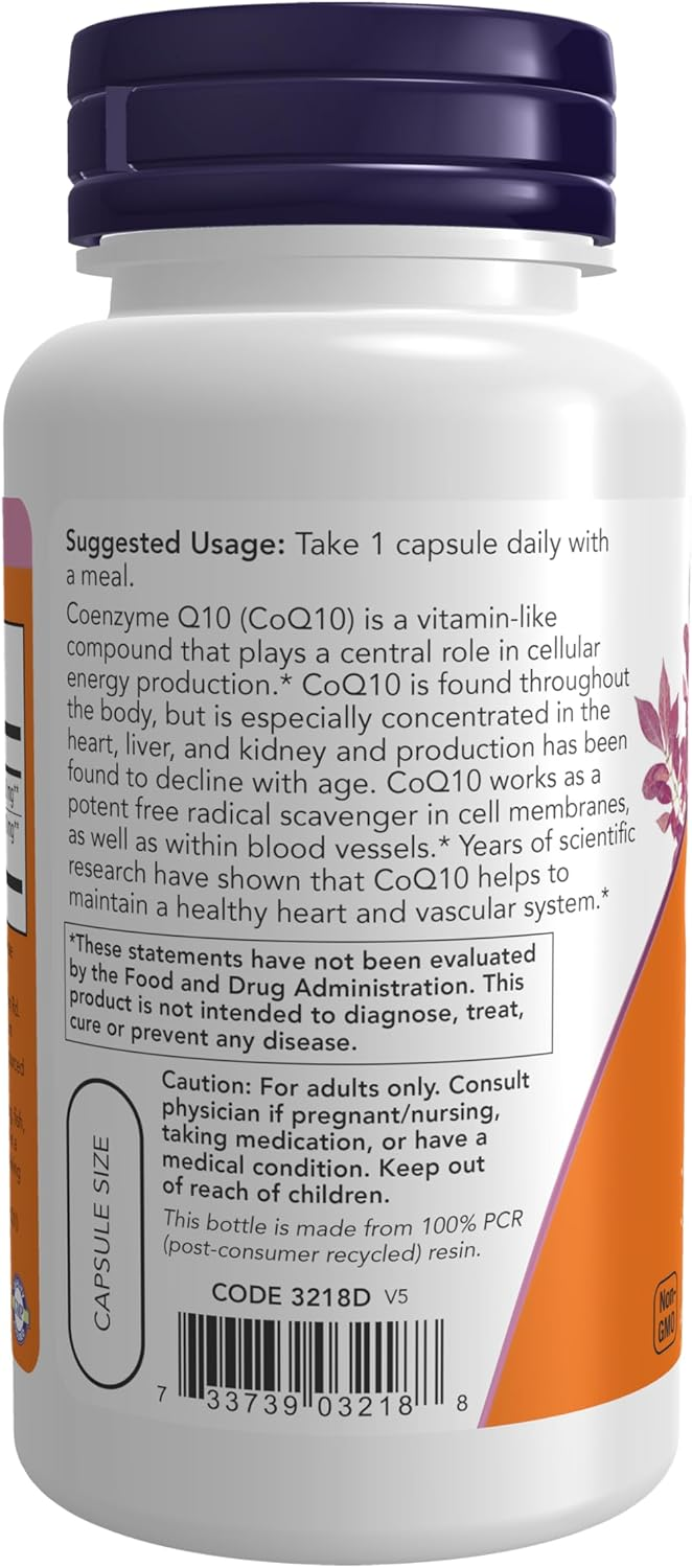 NOW Foods CoQ10 150 mg, 100 Veg Capsules