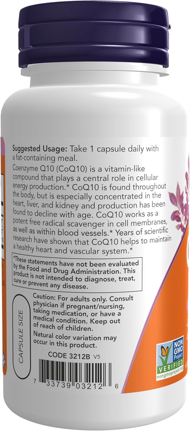 NOW Foods CoQ10 With Hawthorn Berry 90 Veg Capsules