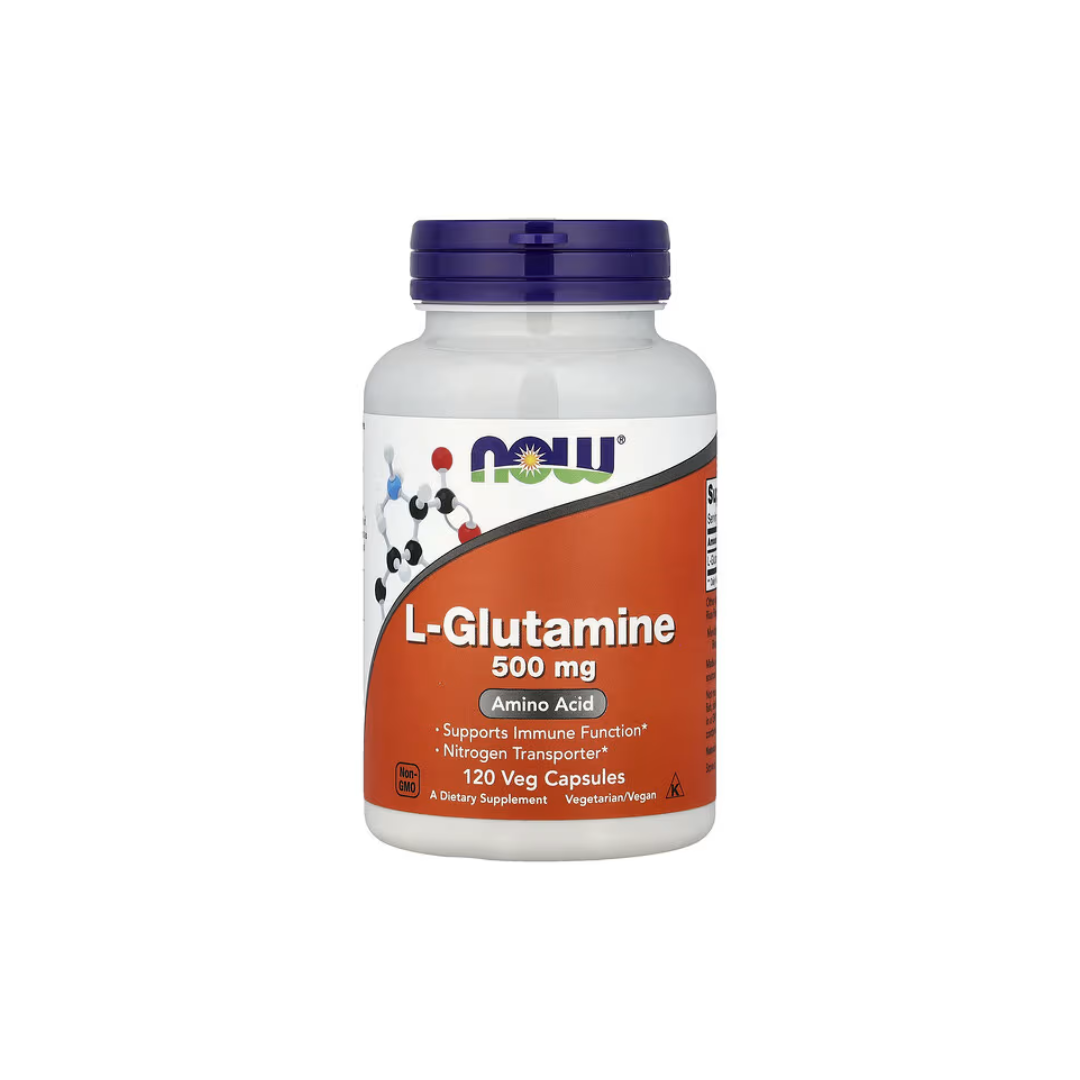 NOW Foods L-Glutamine 500 mg, 120 Veg Capsules