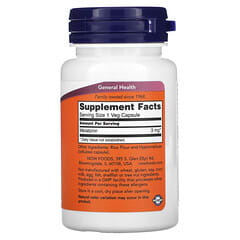 NOW Foods Melatonin 3 mg, 180 Veg Capsules