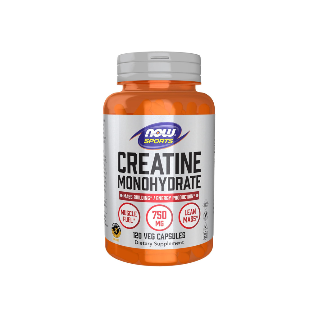 NOW Foods Sports Nutrition Creatine Monohydrate 750 mg 120 Veg Capsules