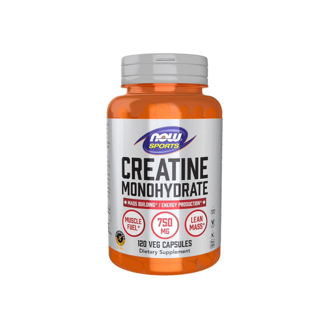 NOW Foods Sports Nutrition Creatine Monohydrate 750 mg 120 Veg Capsules