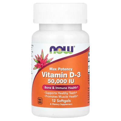 NOW Foods Vitamin D-3 50,000 IU 50 Softgels