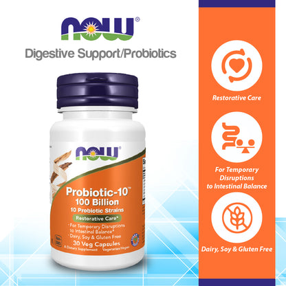 NOW Foods, Probiotic-10™100 Billion, 30 Veg Capsules