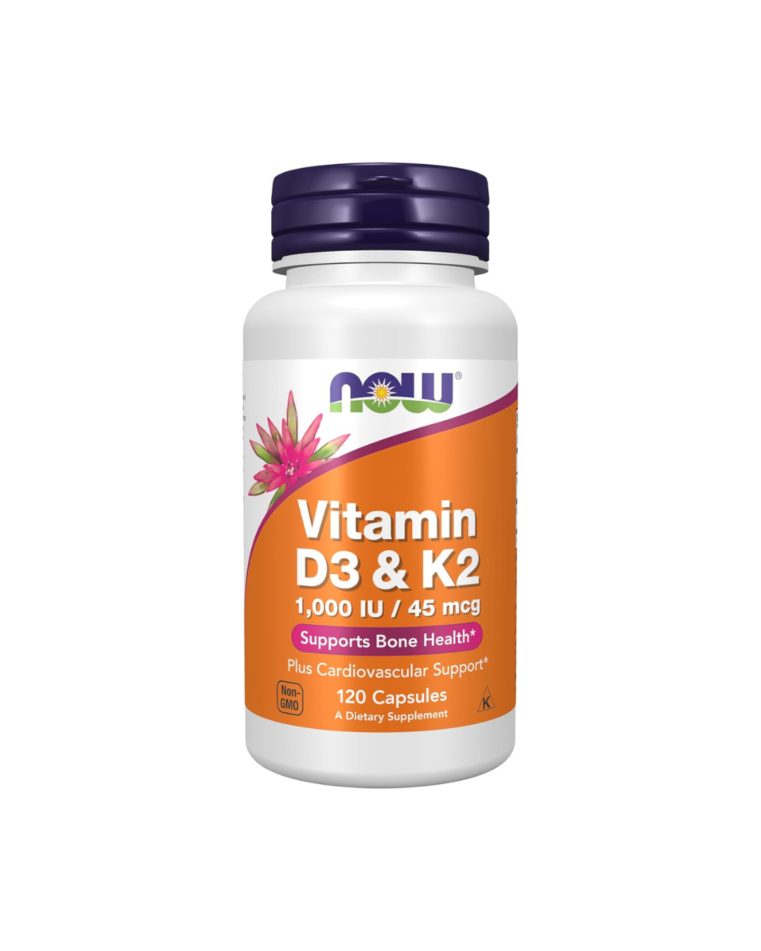 NOW Foods Vitamin D3 & K2 1000 IU - 120 Capsules