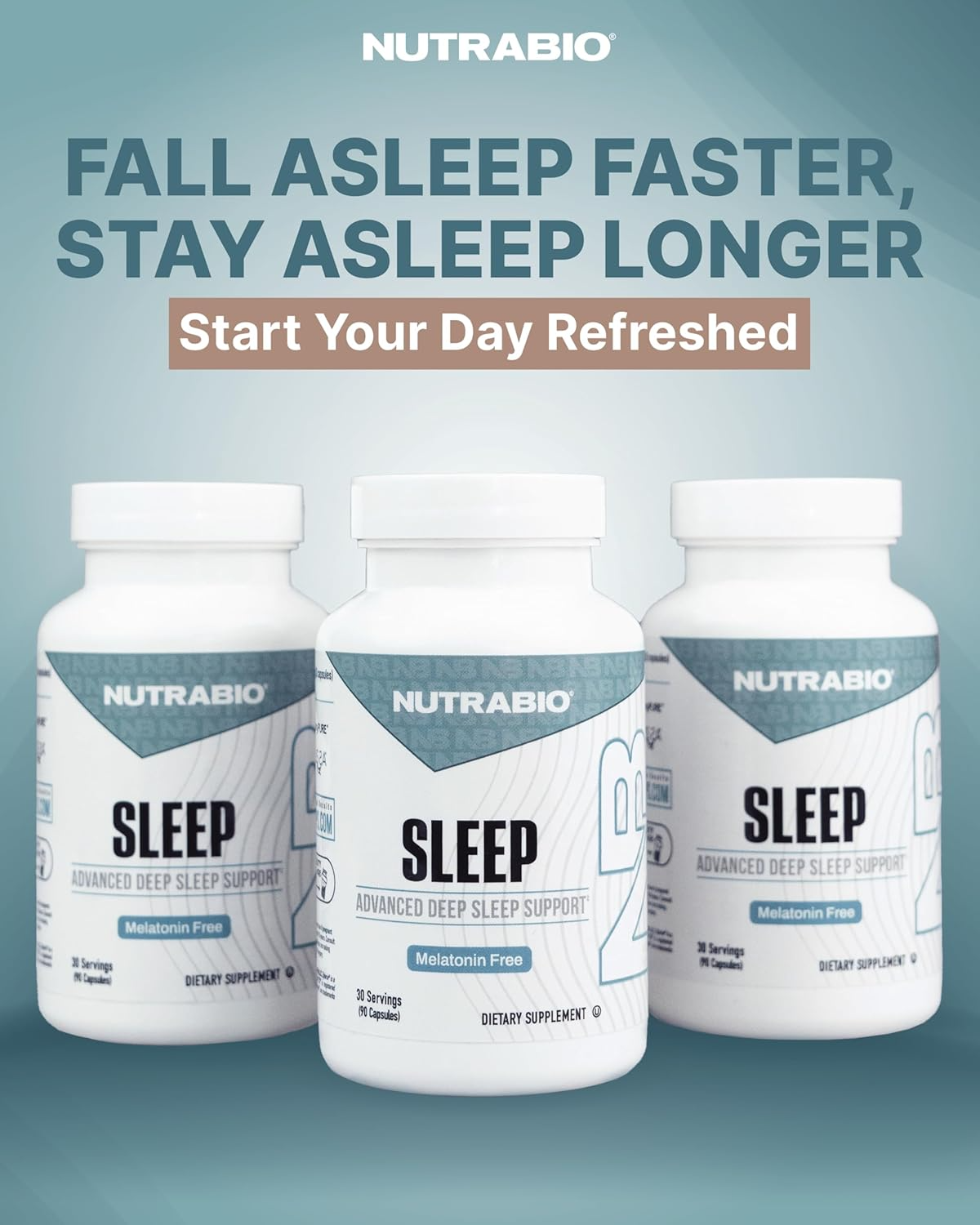 NutraBio Sleep Melatonin Free, 90 Capsules