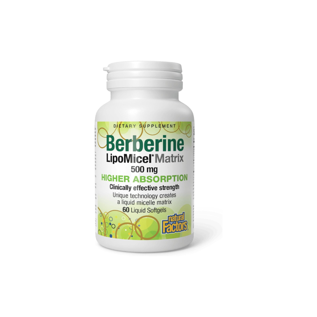 Natural Factors Berberine LipoMicel Matrix, 60 Liquid Softgels