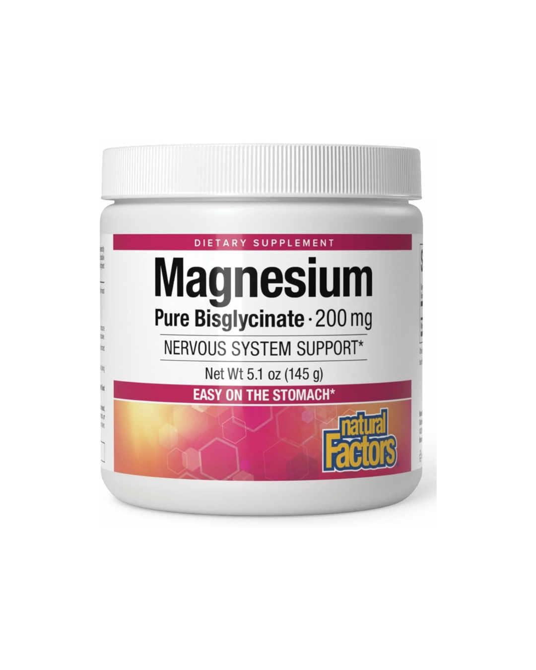 Natural Factors Magnesium Bisglycinate Powder - 5.1 oz (50 Servings)