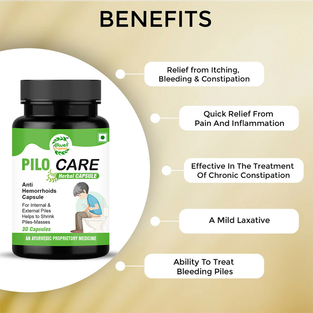 Allwell-organics Pilo Care Herbal Capsules 30 Capsules