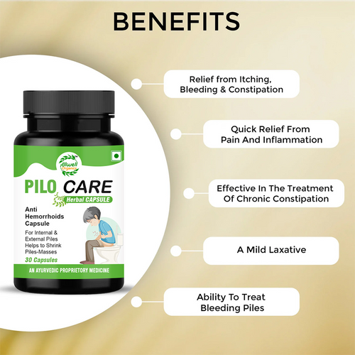 Allwell-organics Pilo Care Herbal Capsules 30 Capsules