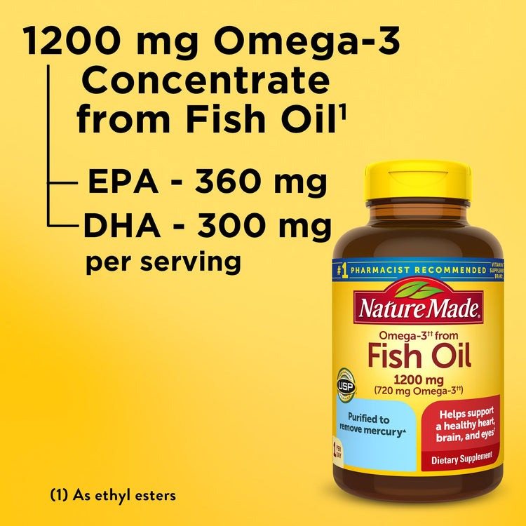 Nature Made Omega-3 Fish Oil 1200 mg Softgels