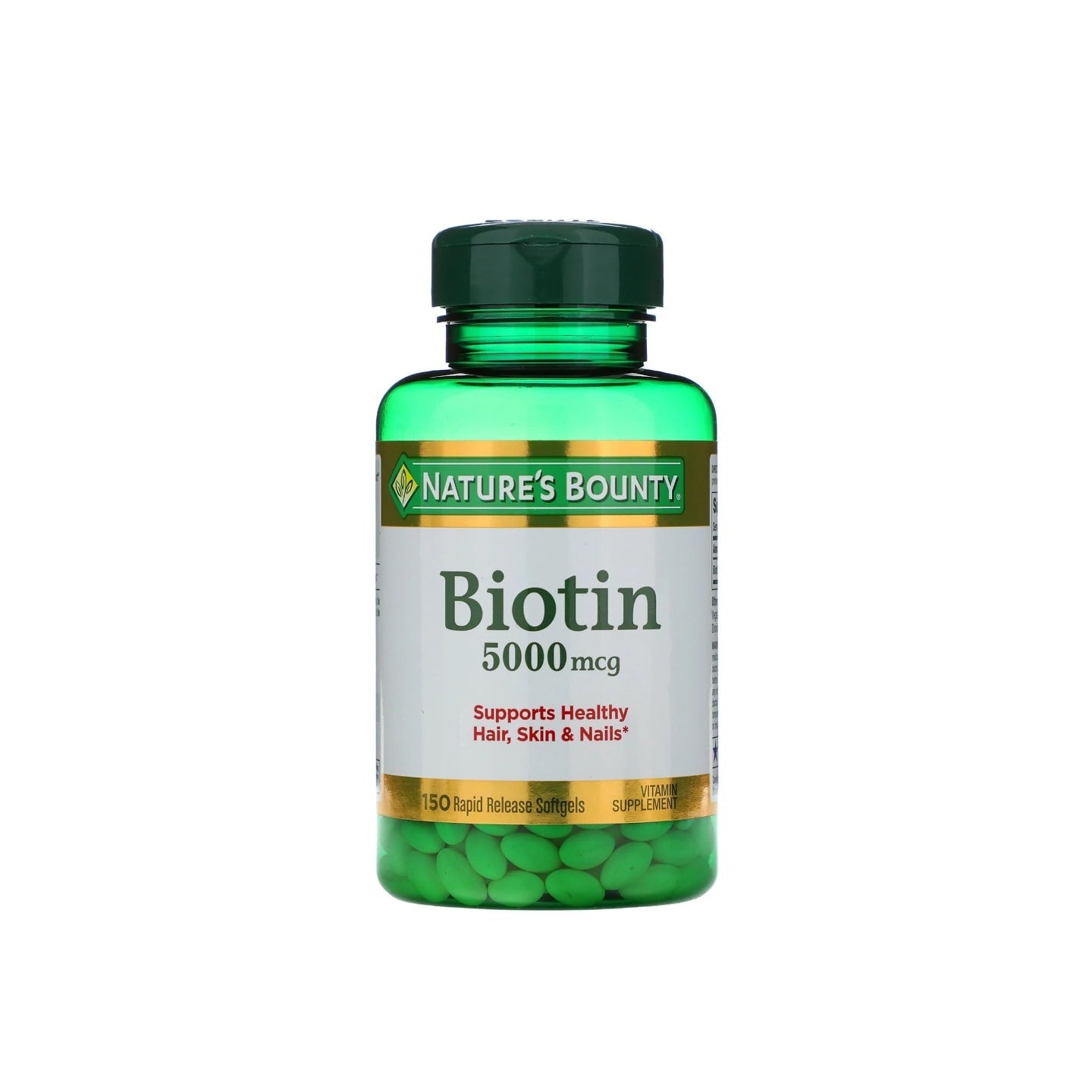 Nature's Bounty Biotin 5000 Mcg 150 Softgels