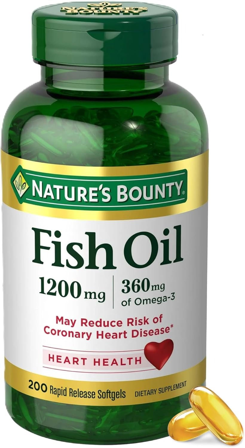 Nature's Bounty Fish Oil Omega 3 1200 Mg 200 Softgels