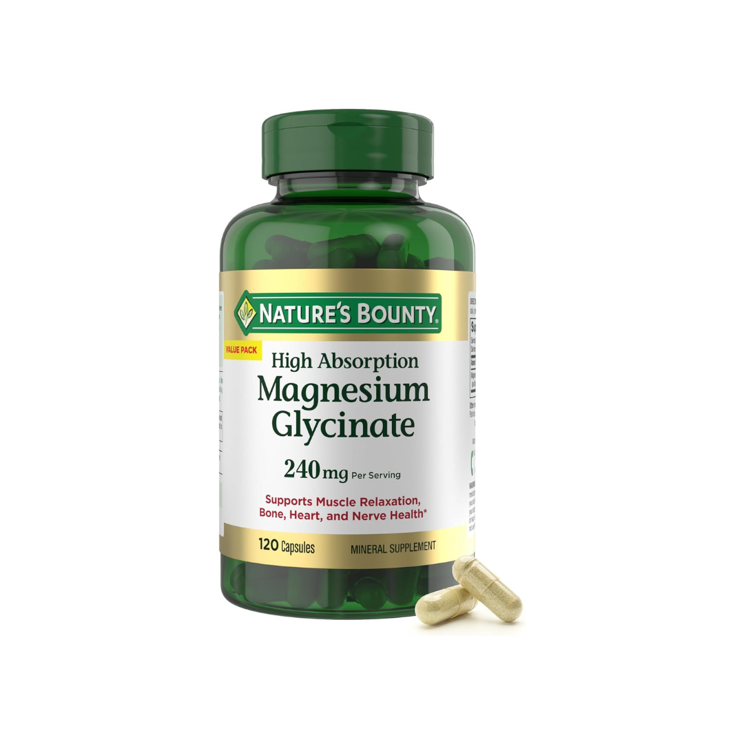 Nature’s Bounty High Absorption Magnesium Glycinate 240 mg - 60 Capsules