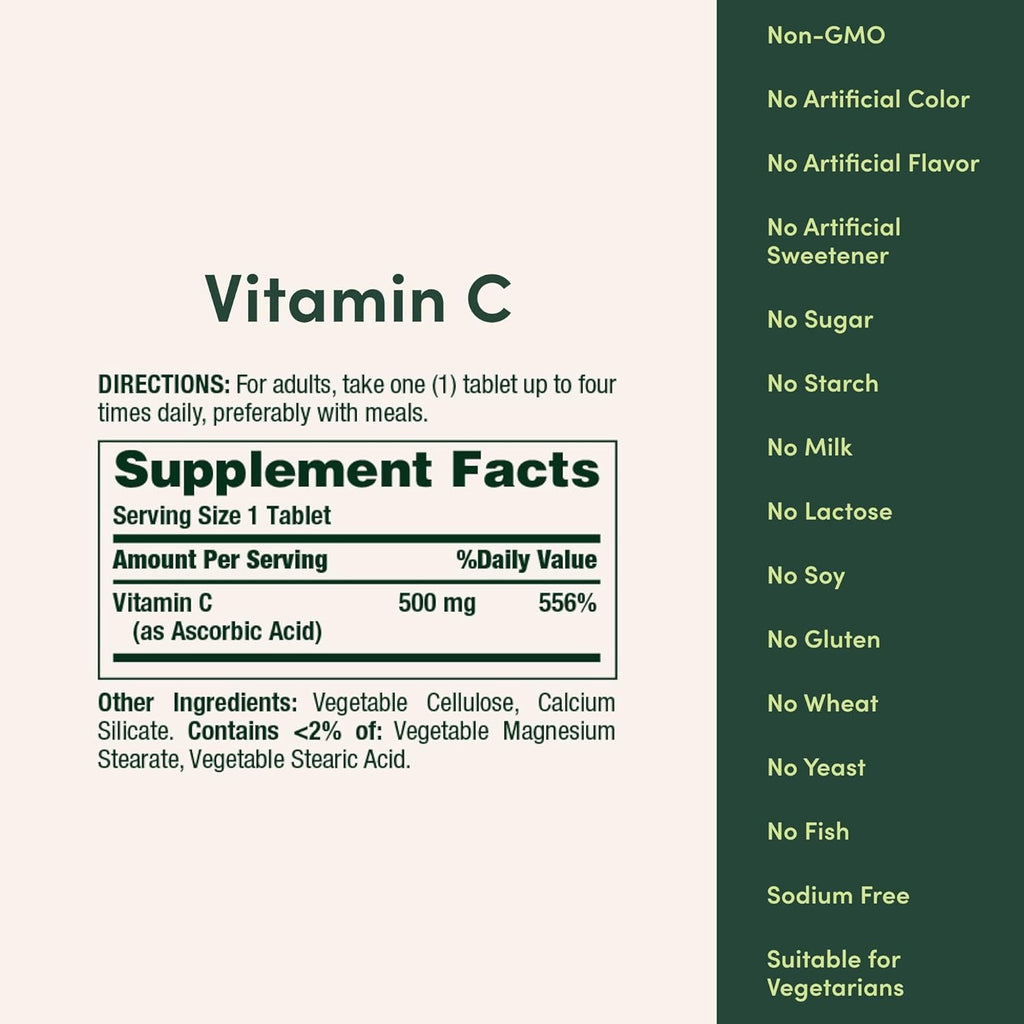 Nature's Bounty Vitamin C 500mg _ 250 Tablets