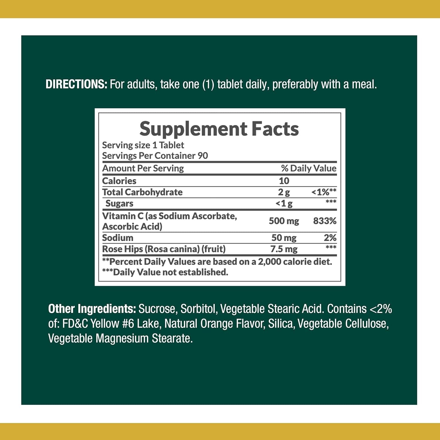 Nature's Bounty Vitamin C 500mg _ 250 Tablets