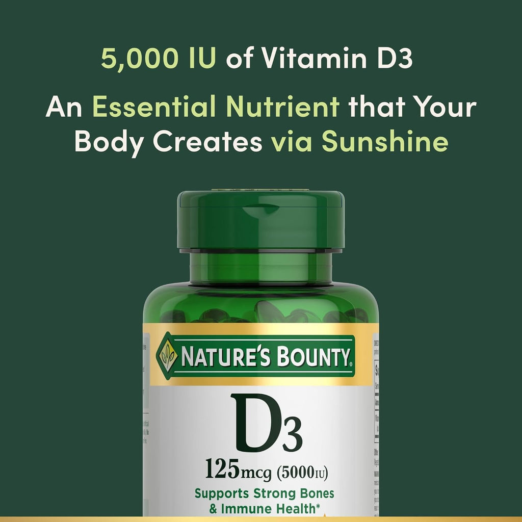 Nature's Bounty Vitamin D3 5000 IU 240 Softgels