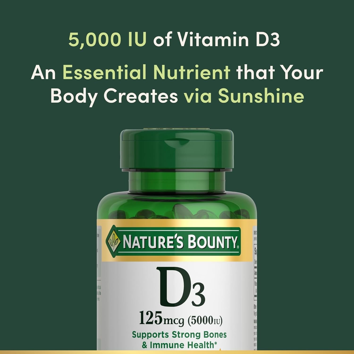 Nature's Bounty Vitamin D3 5000 IU 240 Softgels