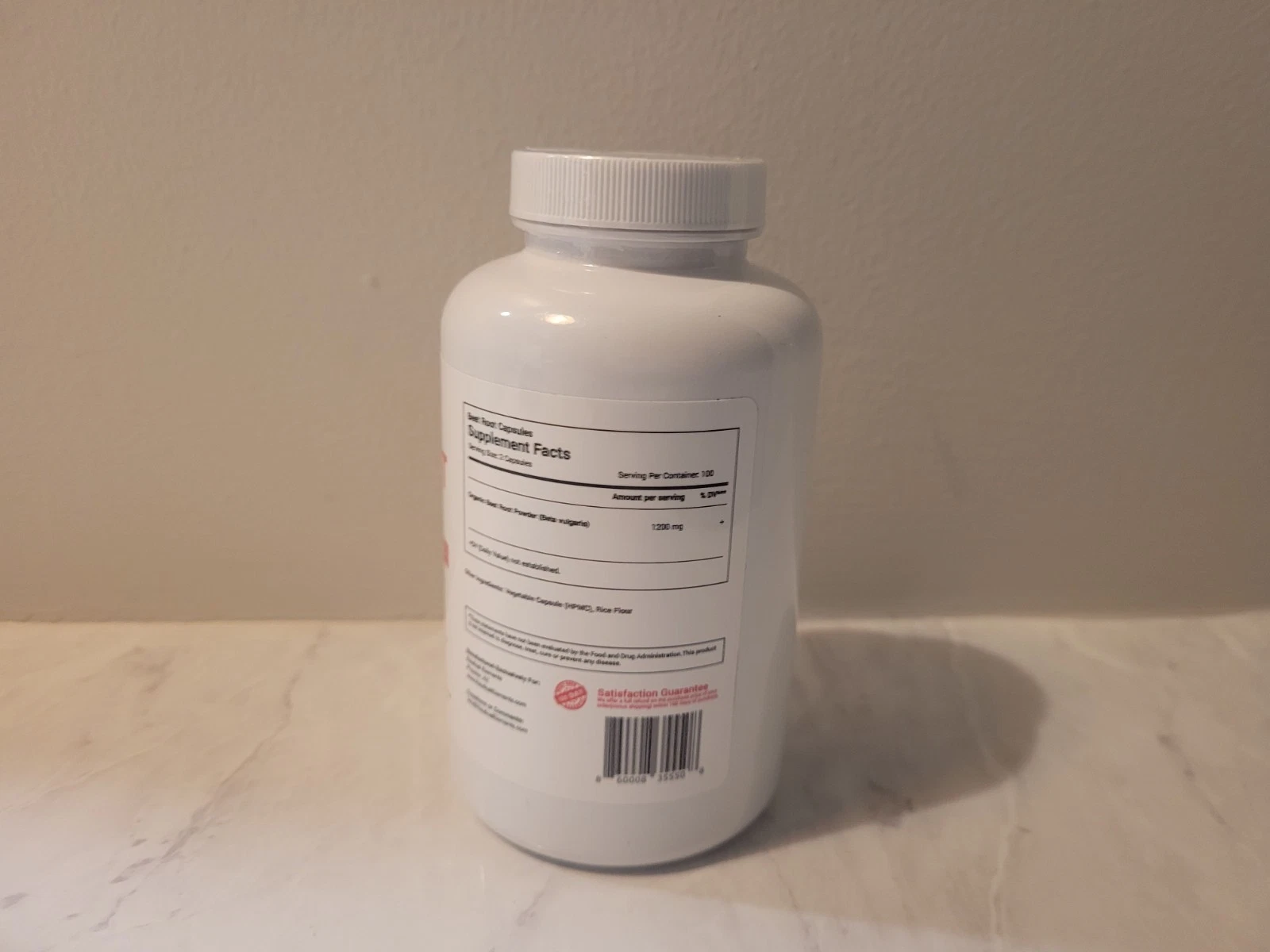 Nautical Elements Beet Root 1200mg Per Serving -120 Beet Root Powder Capsules