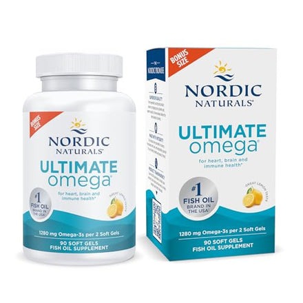 Nordic Naturals Ultimate Omega _ 1280mg Omega-3s per 2 Softgels _ Lemon Flavor