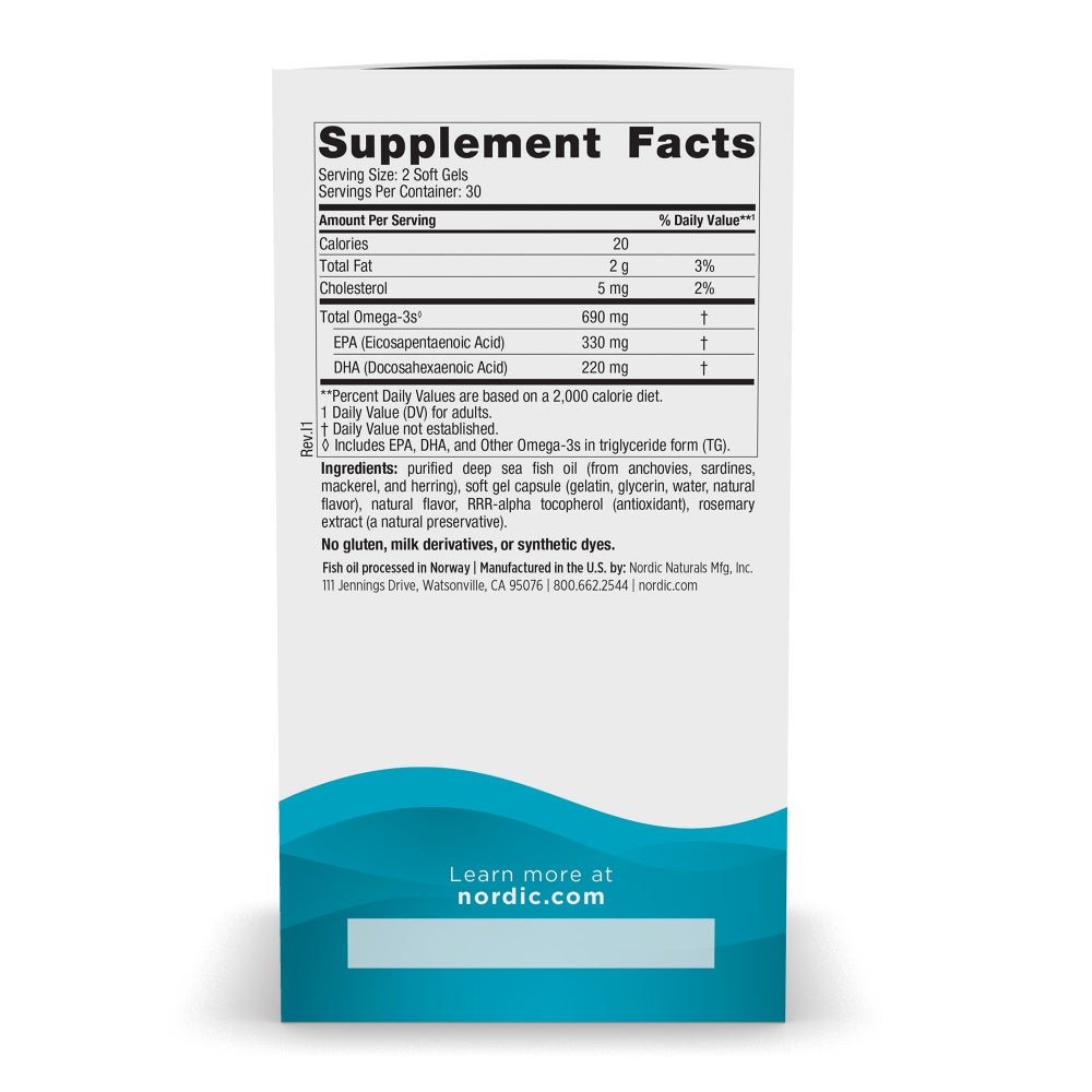 Nordic Naturals Omega-3 Fish Oil Softgels _ 60 Count