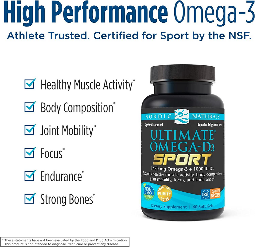 Nordic Naturals Ultimate Omega-D3 Sport _ 60 Softgels