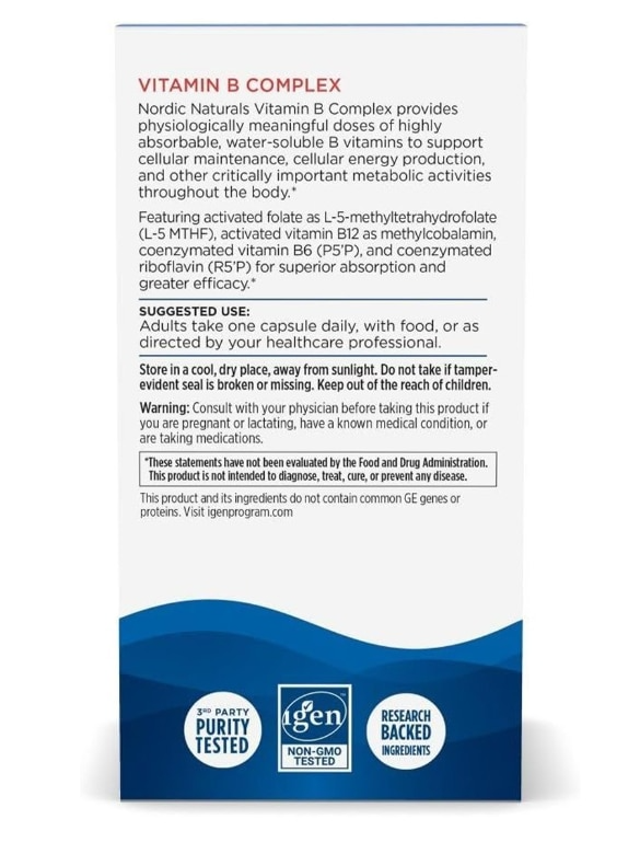 Nordic Naturals Vitamin B Complex _ 45 Capsules
