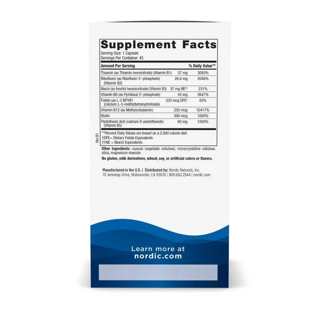 Nordic Naturals Vitamin B Complex _ 45 Capsules
