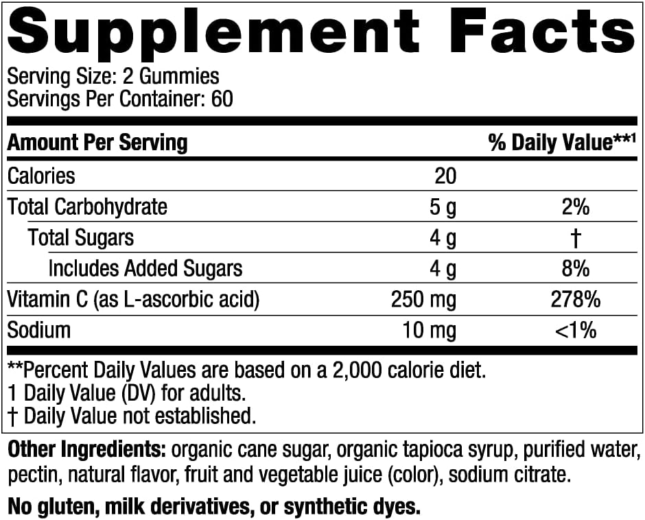 Nordic Naturals Vitamin C Gummies 250mg _ 120 Count