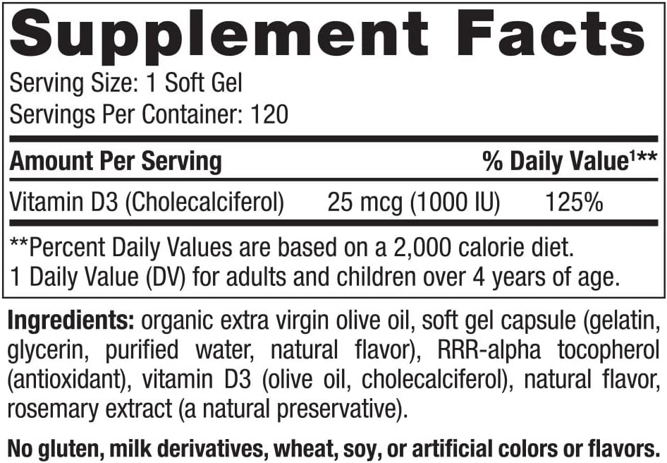 Nordic Naturals Vitamin D3 1000 _ 120 Count