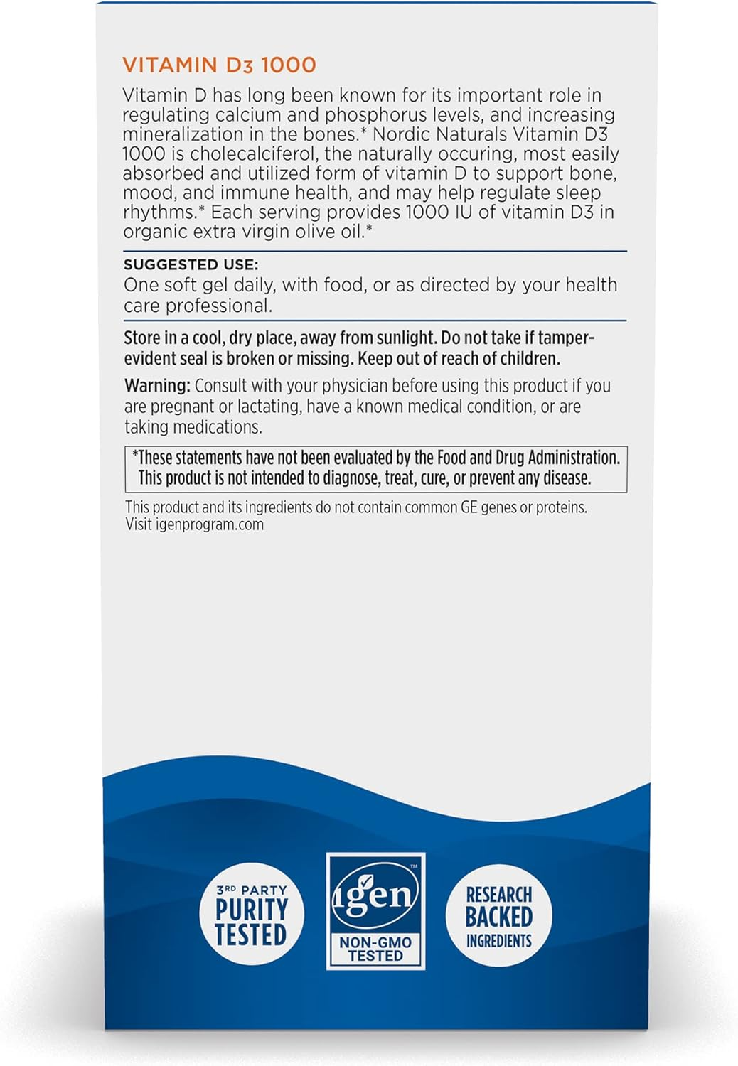 Nordic Naturals Vitamin D3 1000 _ 120 Count