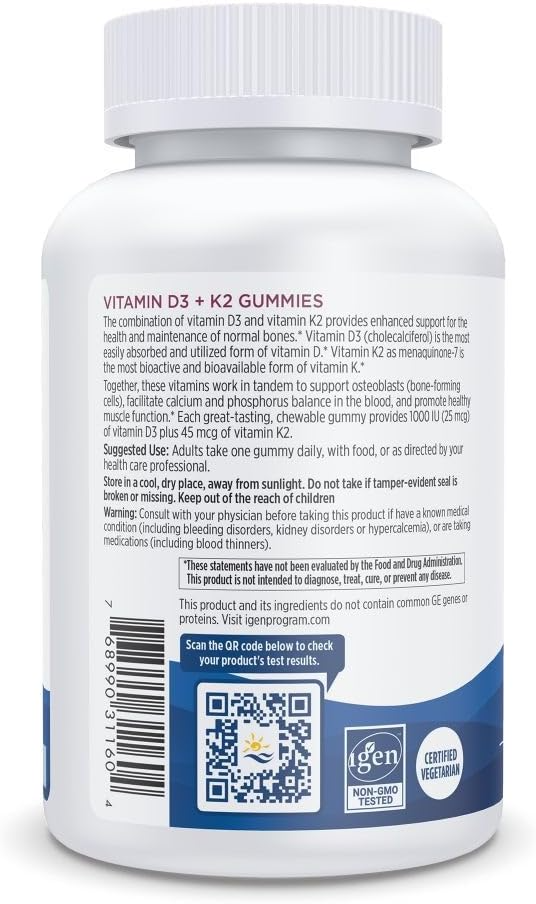 Nordic Naturals Vitamin D3 + K2 Pomegranate - 60 Gummies