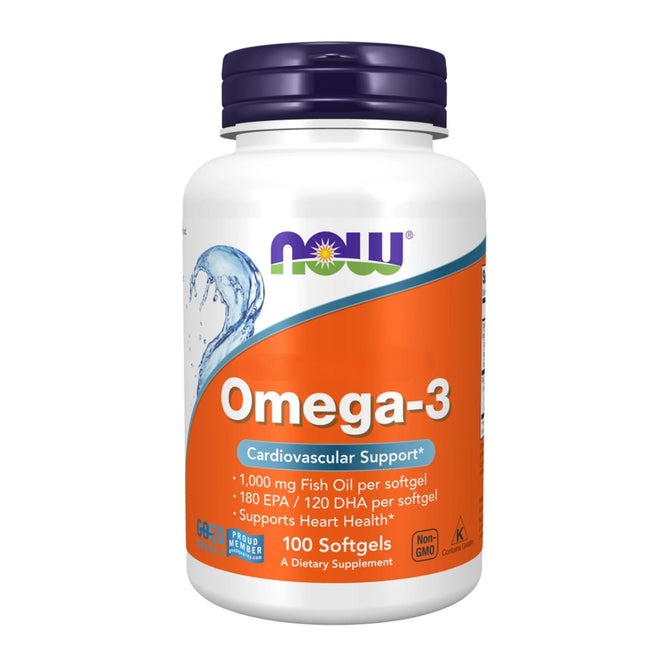 Now Omega 3 Fish Oil 1000 mg - 180 EPA / 120 DHA - 100 Softgels