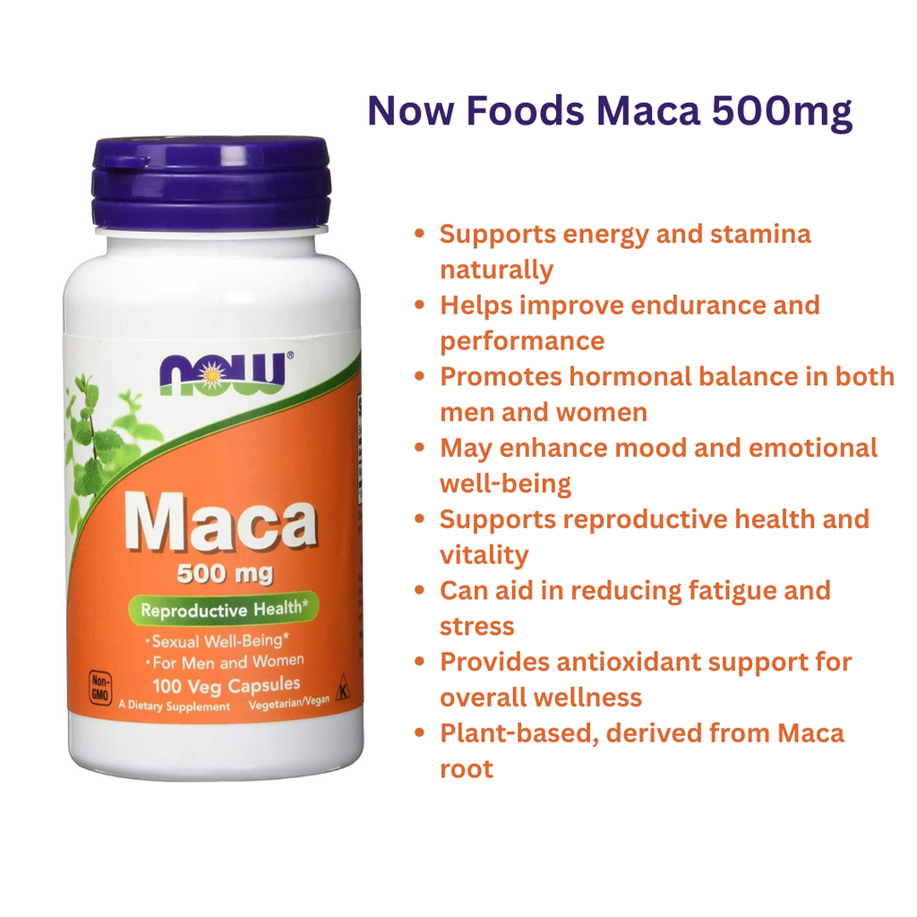 NOW Foods Maca 500 mg  _ 250 Veg Capsules