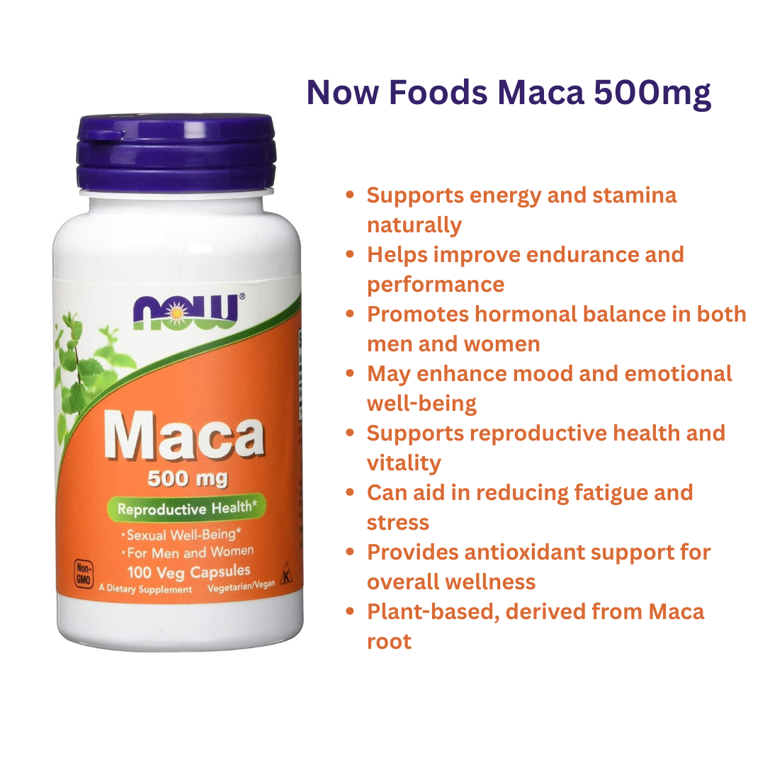 NOW Foods Maca 500 mg  _ 250 Veg Capsules