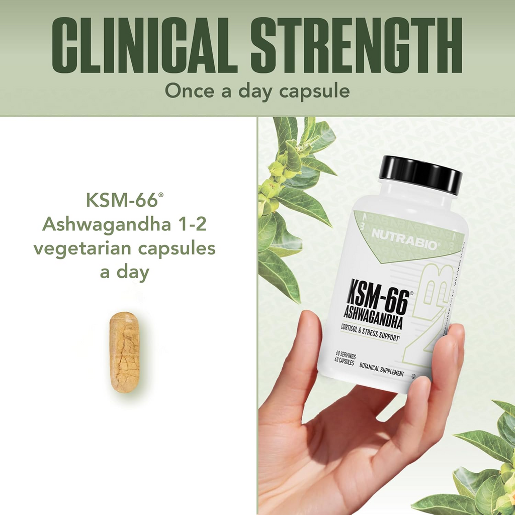 NutraBio KSM-66® Ashwagandha 600mg 90 Capsules