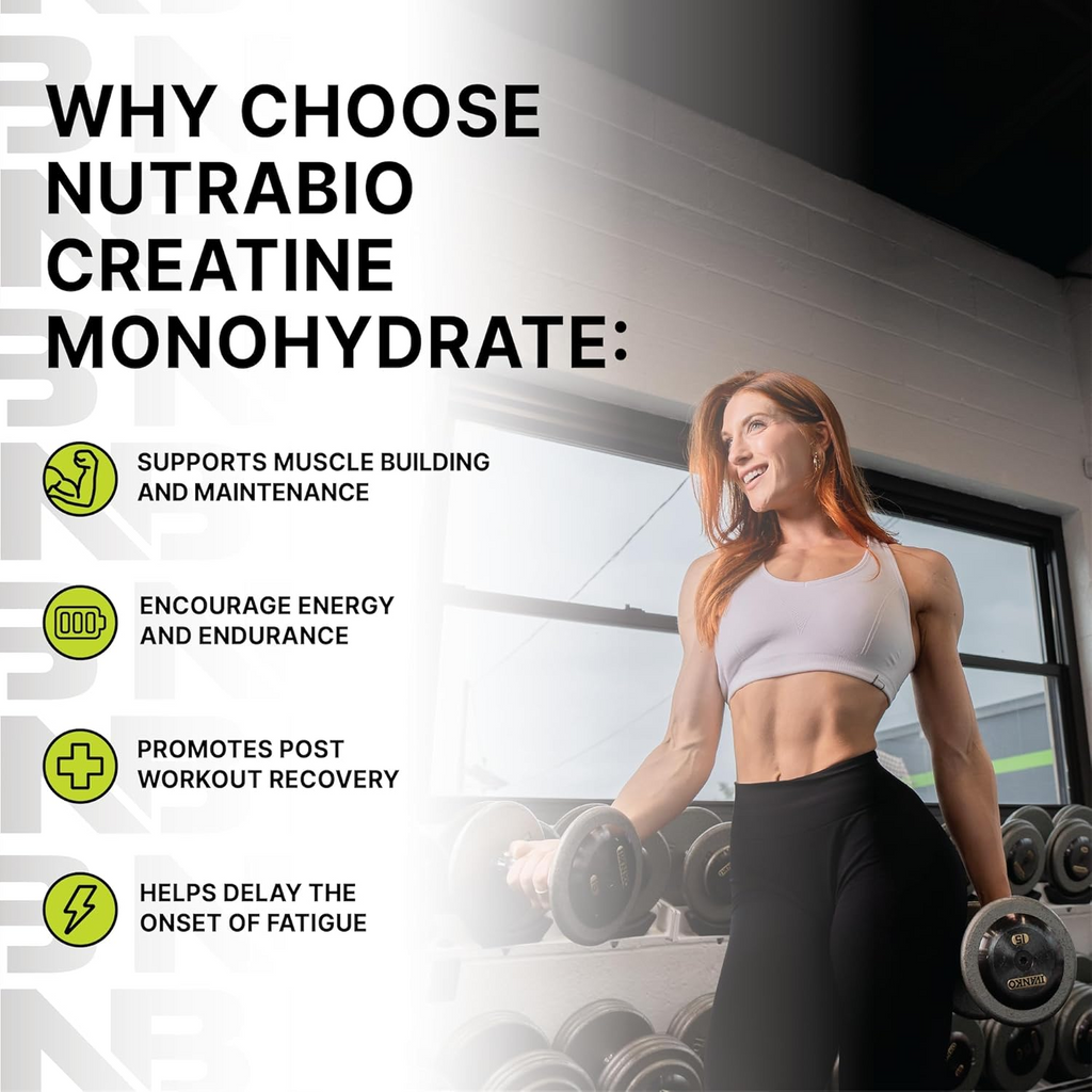 NutraBio Micronized Creatine Monohydrate 10.6 oz (300 g)