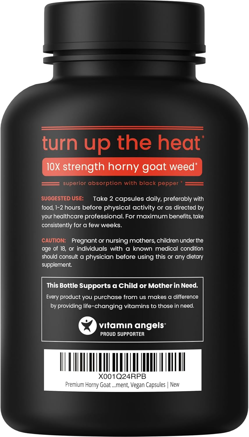 NutraChamps Horny Goat Weed 10x Strength 1000mg 60 Capsules