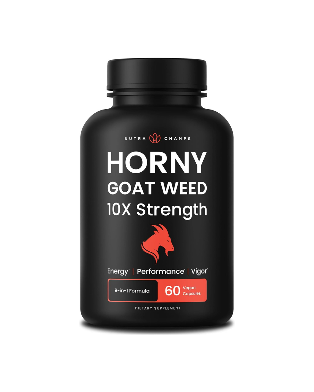 NutraChamps Horny Goat Weed 10x Strength 1000mg 60 Capsules