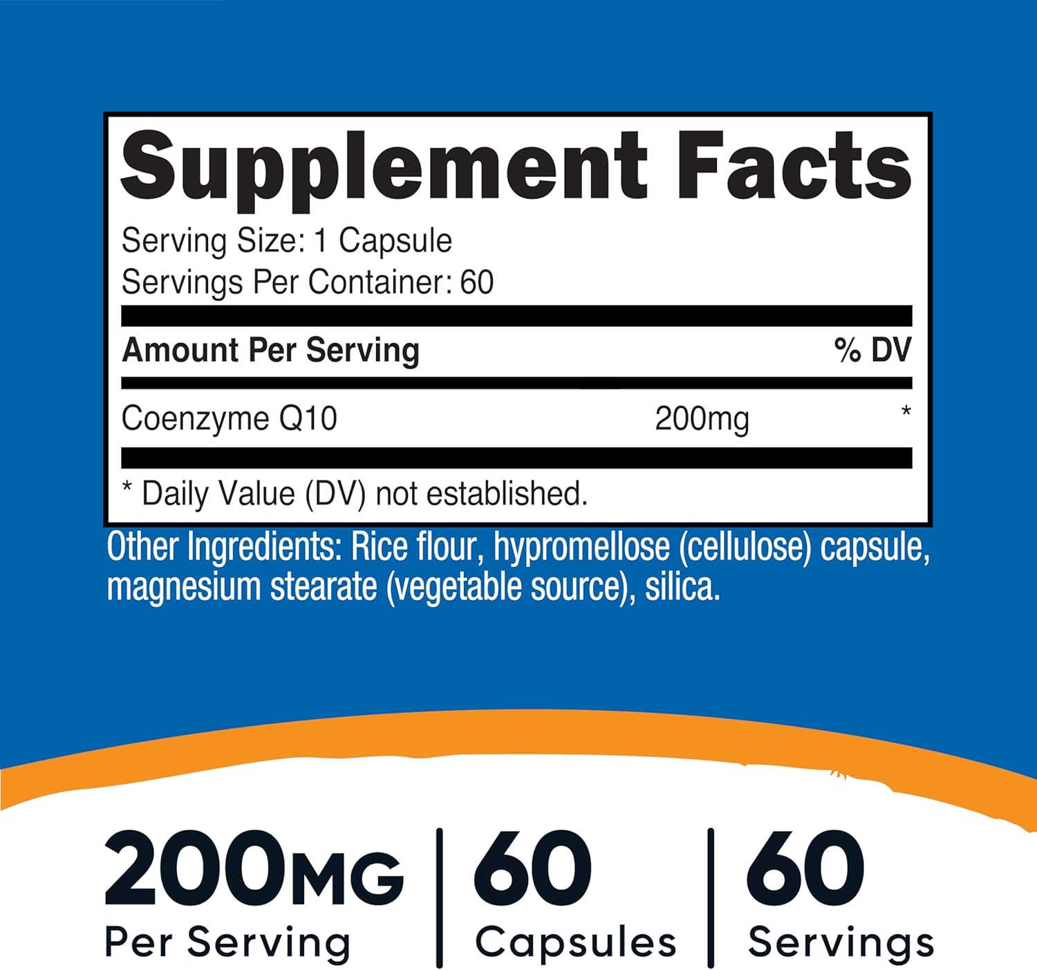 Nutricost CoQ10 200 mg, 60 Capsules