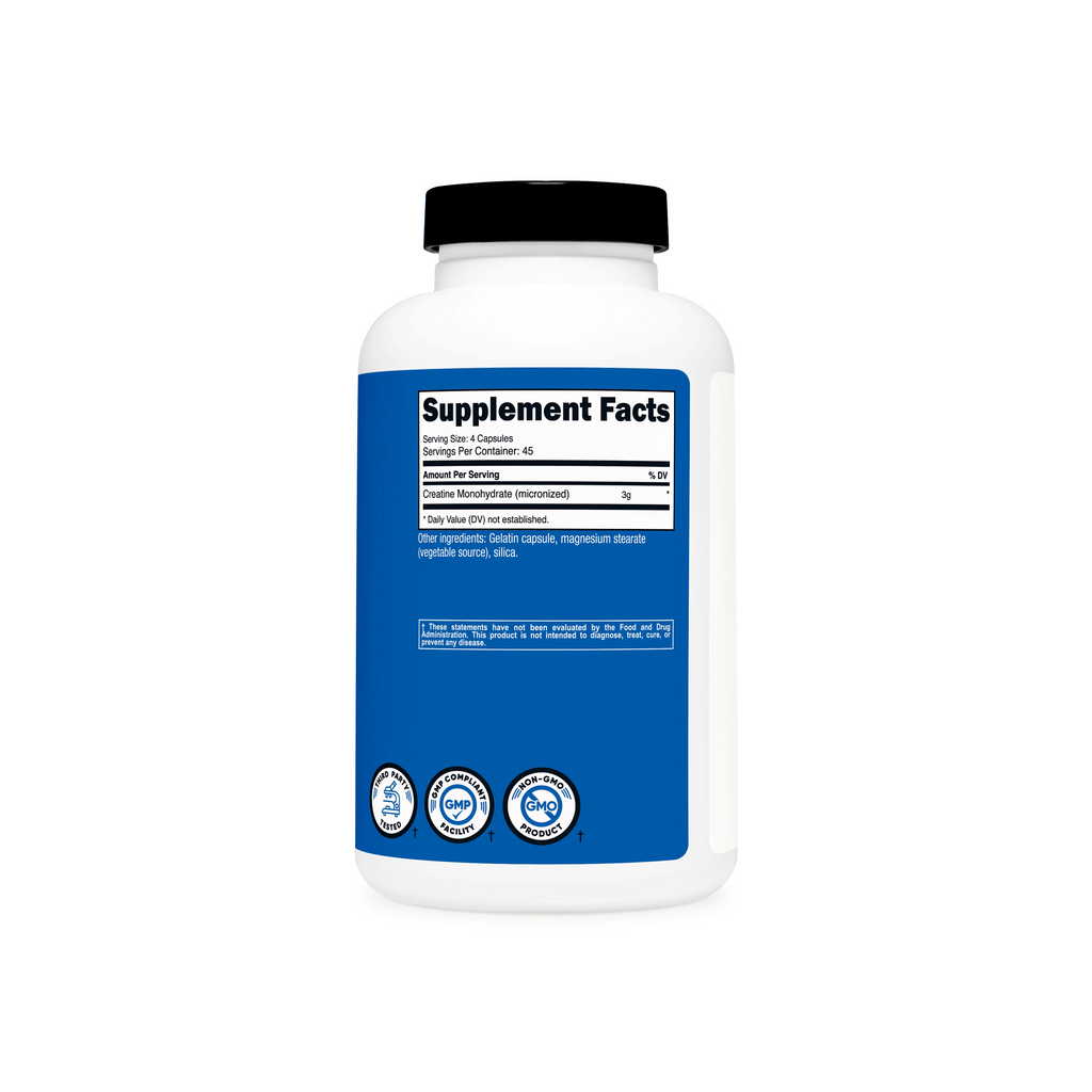 Nutricost Creatine Monohydrate 3000mg - 180 Capsules