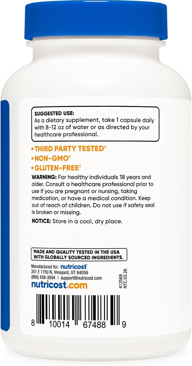 Nutricost L-Glycine 1000mg 120 Capsules