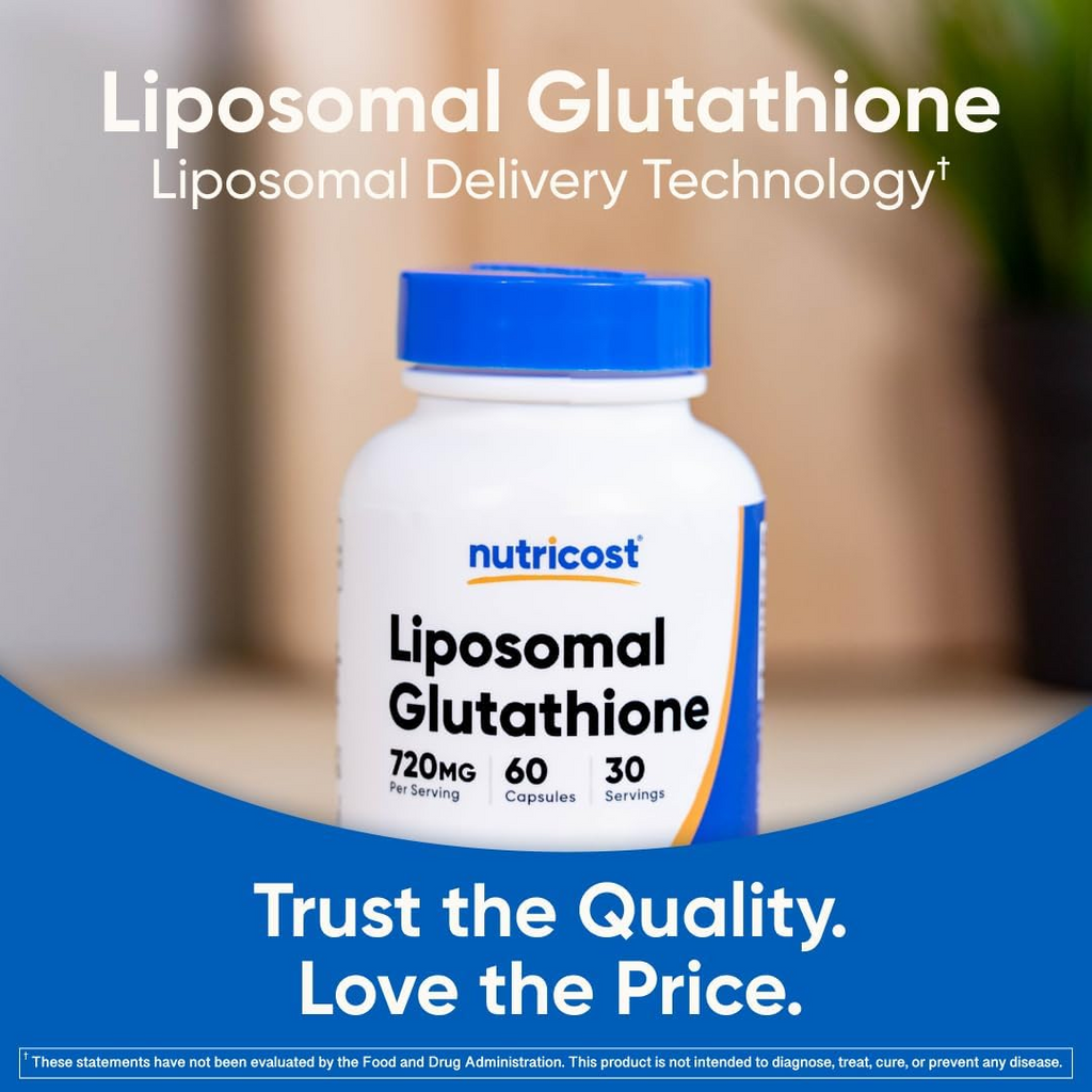 Nutricost Liposomal Glutathione 60 Capsules (720 mg Per Serving)