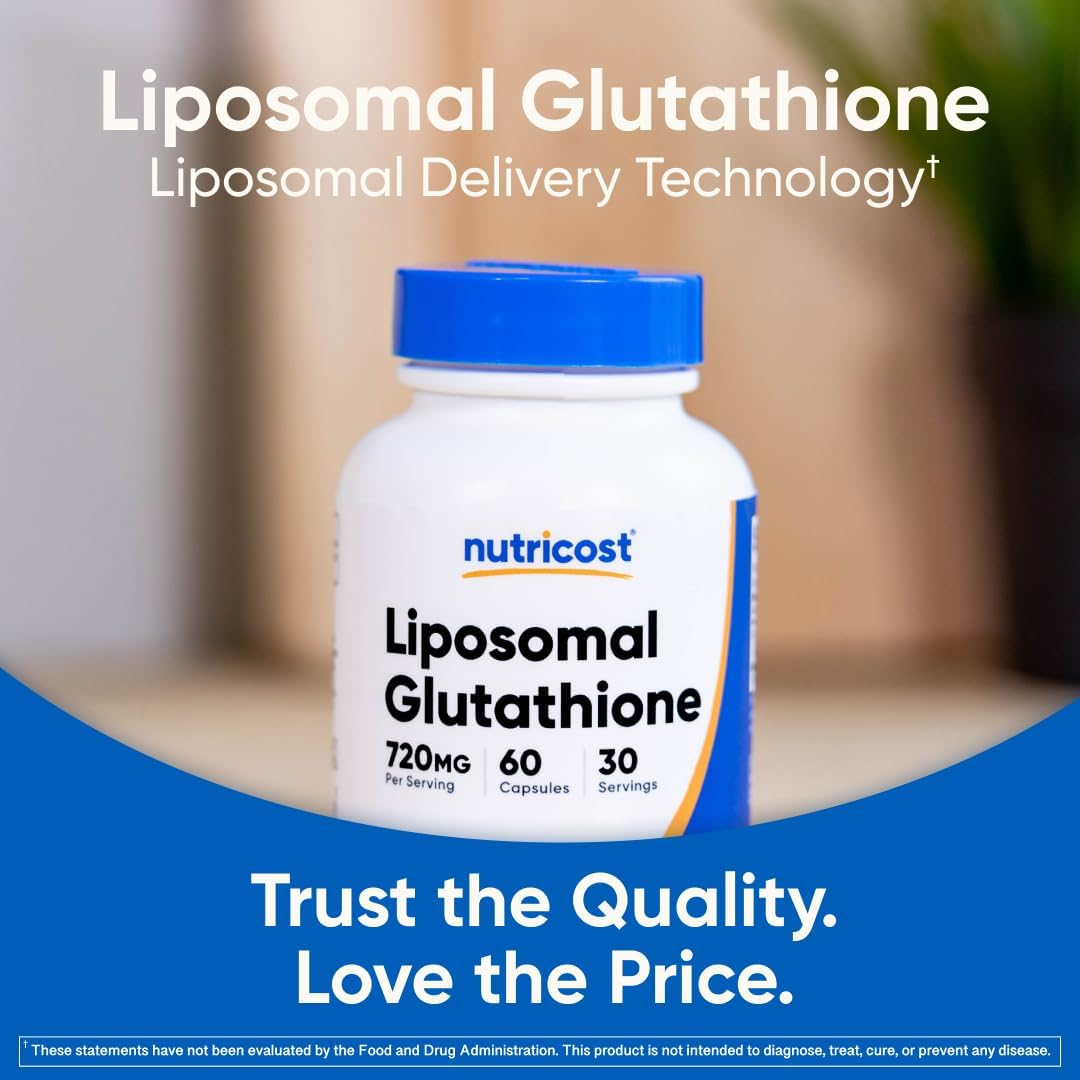 Nutricost Liposomal Glutathione 60 Capsules (720 mg Per Serving)