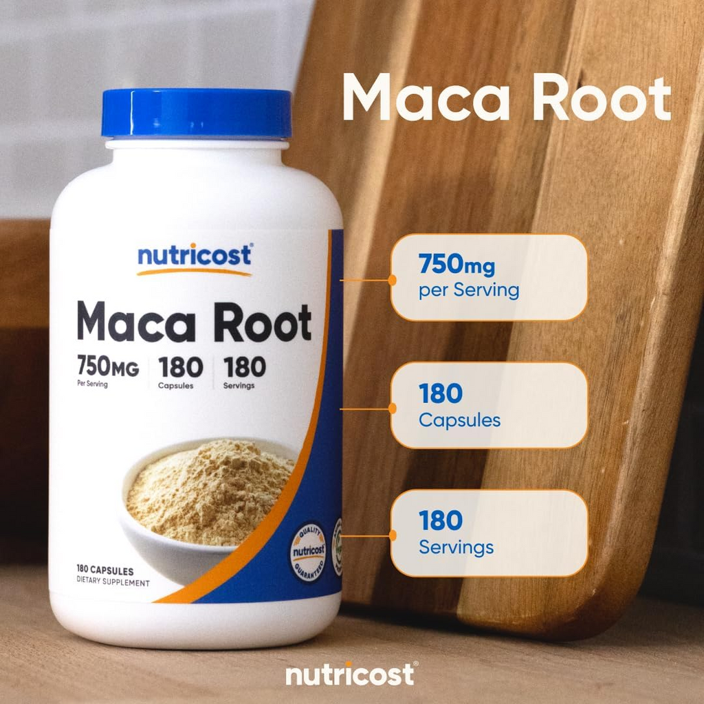 Nutricost Maca Root 750 mg 180 Capsules