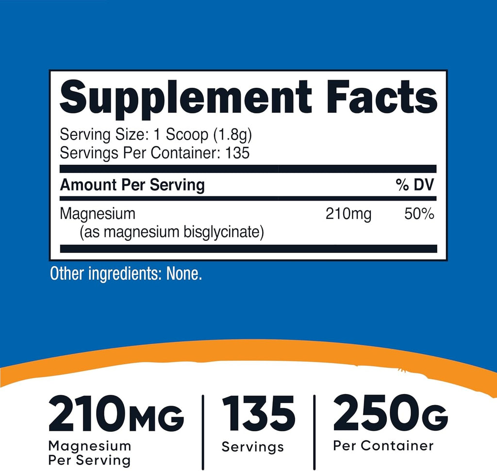 Nutricost Magnesium Bisglycinate Powder _250g