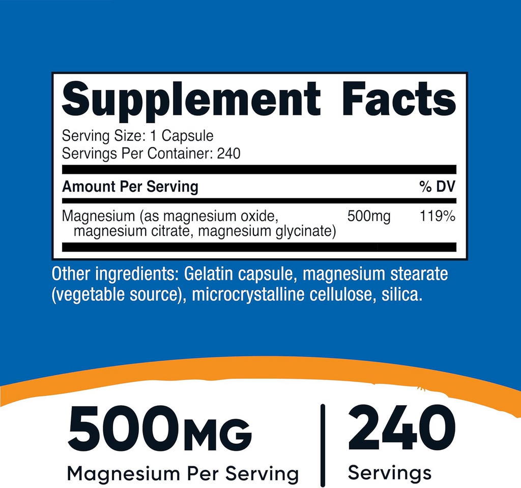 Nutricost Magnesium Complex 500mg, 30 Capsules