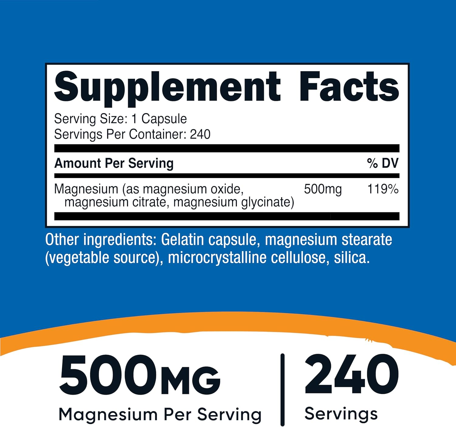 Nutricost Magnesium Complex 500mg, 30 Capsules