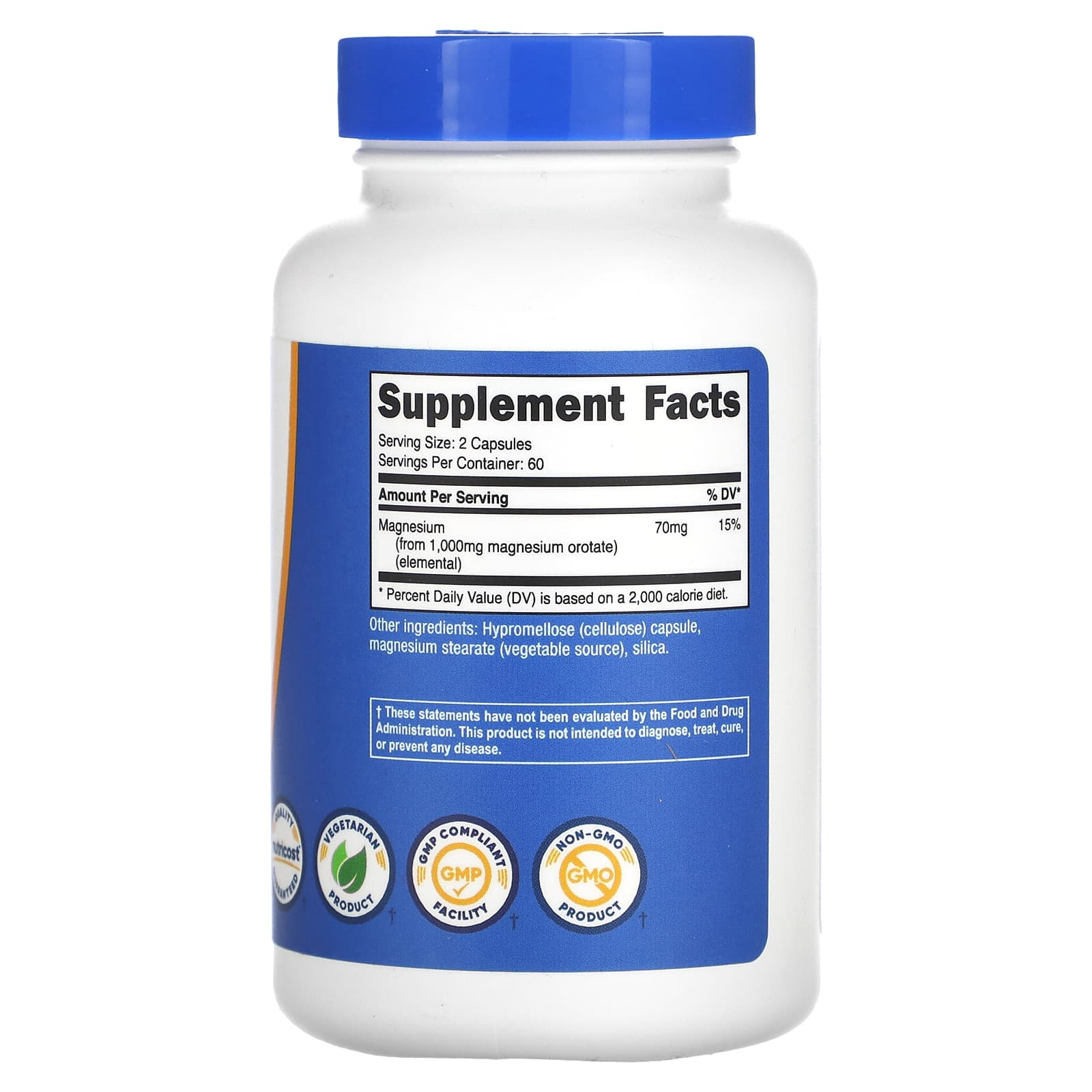 Nutricost Magnesium Orotate Capsules 1000mg, 120 Caps