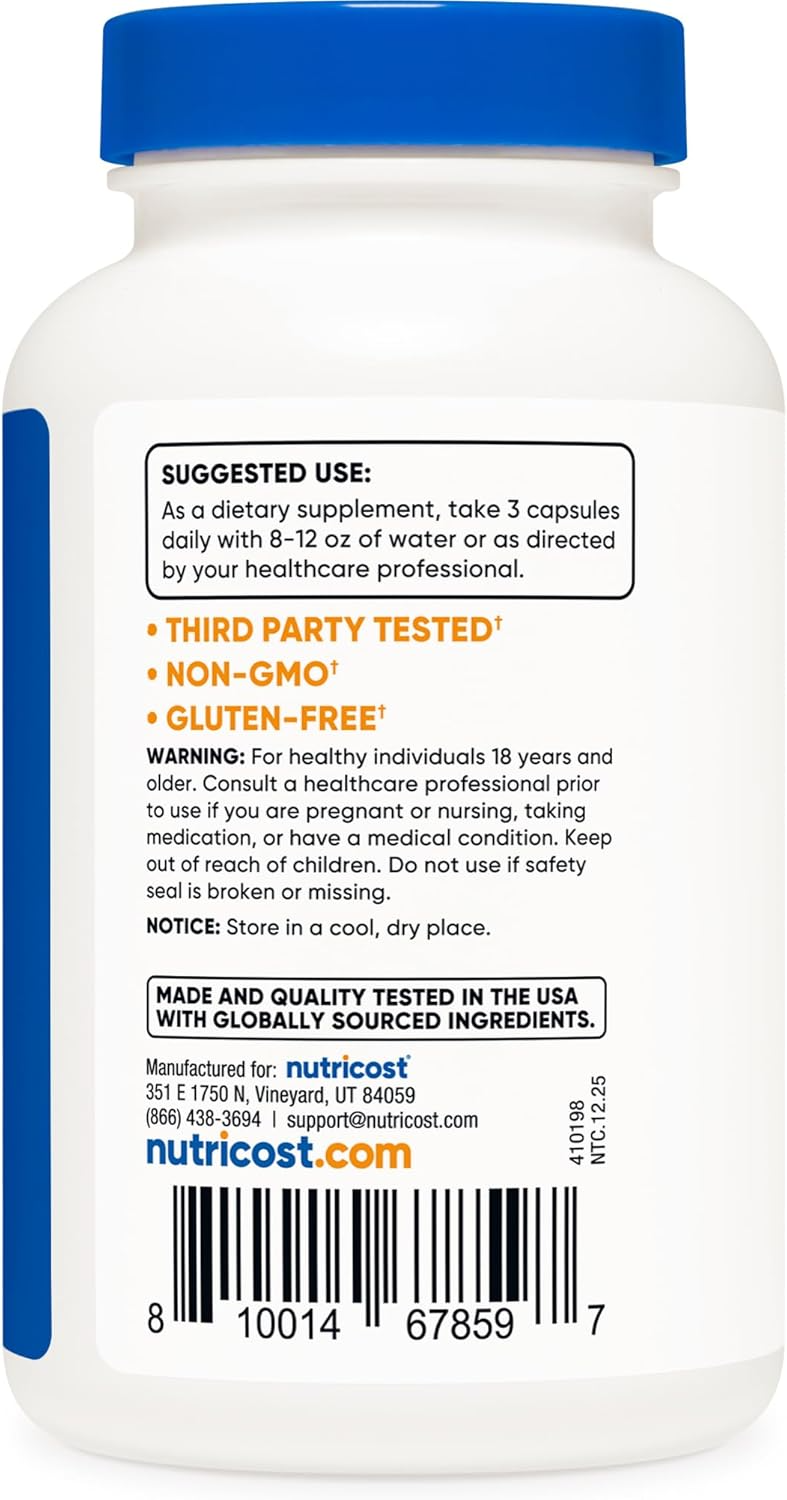 Nutricost Magnesium Taurate 1,500mg 240 Capsules
